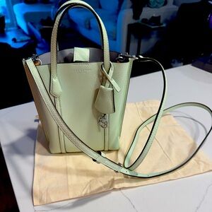 Tory Burch Perry Mini Tote in meadow mist.
